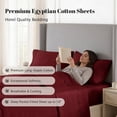 thumbnail image 3 of Superior Egyptian Cotton 530 Thread Count Deep Pocket Sheet Set, California King Size, Burgundy, 3 of 6