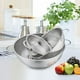 thumbnail image 3 of Juego de 3 Coladores de Acero Inoxidable, Coladores de Cocina, Escurridor de Comida, Escurridor de Pasta y Verduras, Juego de Colador Microperforado con Mango y Base para Escurrir, 3 of 7