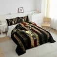 thumbnail image 3 of Feelyou Tribal Sheep Skull Queen Comforter Set for Boys, Retro American Flag Bedding Sets, Southwestern Reversible Bedding Comforter Set, Microfiber Bedroom Decor, 3pcs, 3 of 8