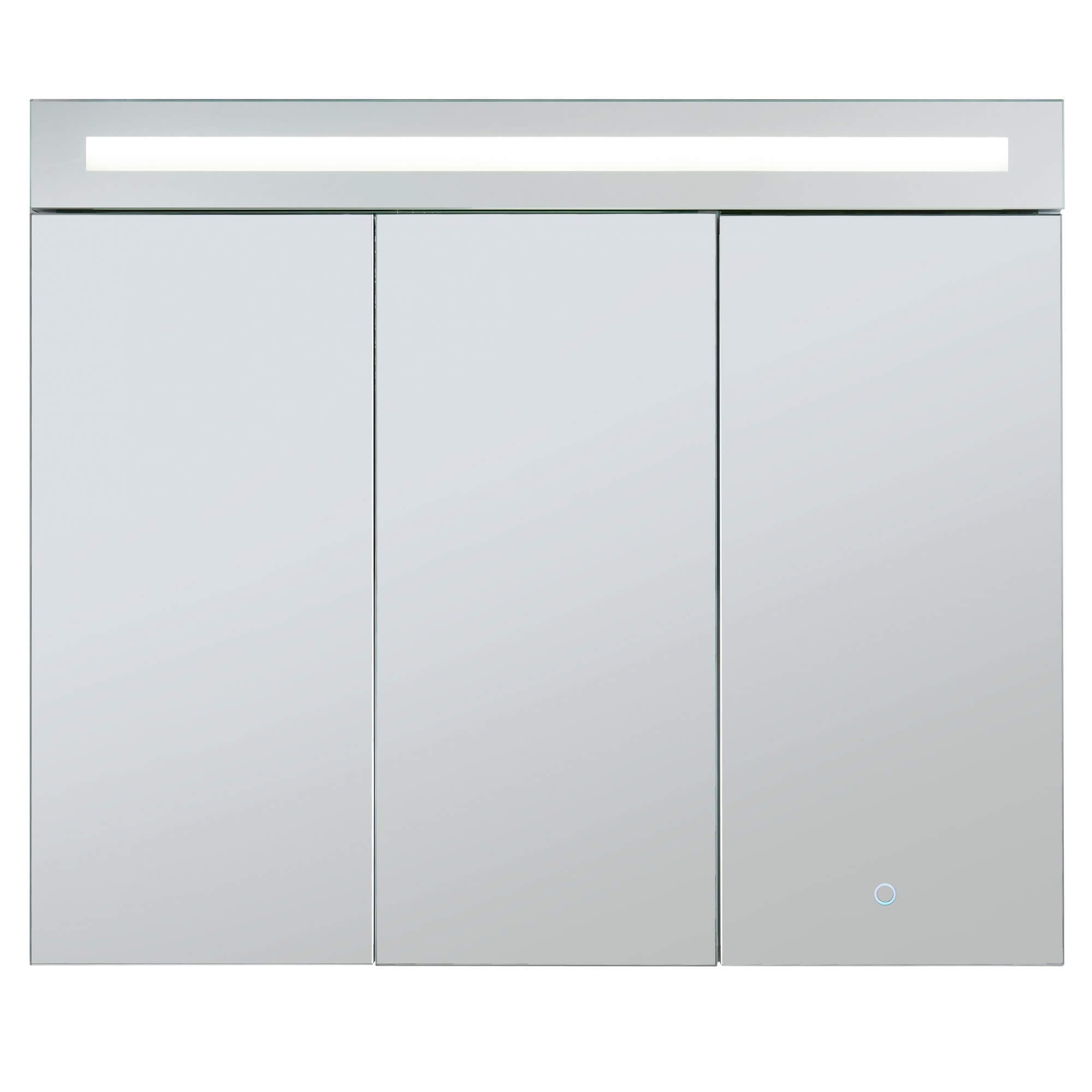 Bathroom Medicine Cabinet Aluminum Recessed Surface Mount 36 X 30 3 Door Mirrored Interior W Led Walmart Com Walmart Com