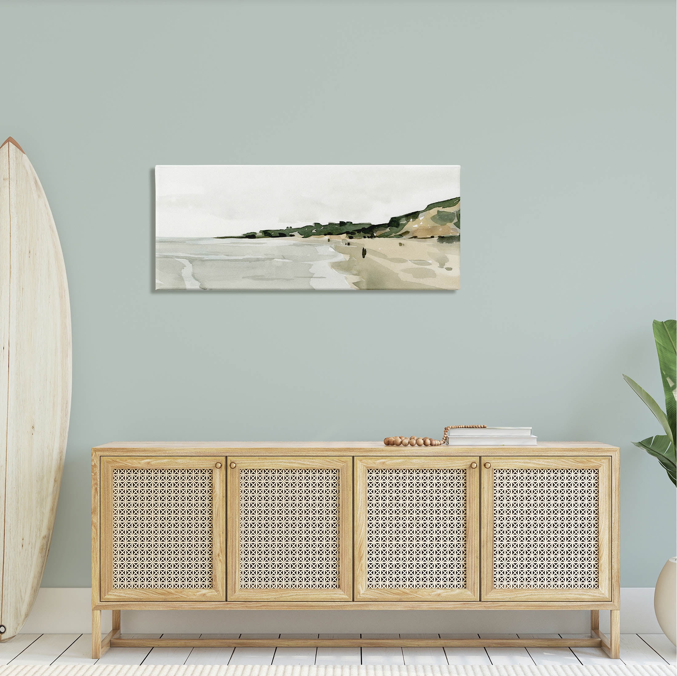 Stupell Industries Summer Coast Distant Beach Shore Painting Gallery Wrapped Canvas Print Wall Art, Design by Emma Caroline
