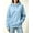 #476-Sky Blue, variant on Auralook Women's Long Sleeved Hoodies Fall Oversized Sweatshirts with Pockets Casual Solid Basic Hooded Pullover Top