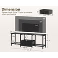 thumbnail image 3 of 47" TV Stand with Open Storage Shelves for 43, 50 Inch TV, Entertainment Center with Fabric Drawers, TV Console Table with Soundbar Shelf TV Stand for Living Room Bedroom, Pure Black, 3 of 13