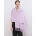thumbnail image 2 of Women Scarf Pashmina Shawls and Wraps Lavender Long Large Winter More Warm Thicker Scarves Lavender, 2 of 7