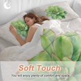 thumbnail image 3 of Green Succulent Twin Size Comforter Set, Green Leaves Plants Abstract Art Bedding for All Seasons, 4 Pcs Bed Set, 1 Quiltcover (68"x86") ,1Sheet(67"x116"), 2Pillowcases (30"x20"), 3 of 12