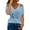Light Blue, variant on LUOGENLI Female T-shirts for Womens Women's Summer V Neck off The Shoulder Print Short Sleeve T Shirt Top Blouse Womens T-shirts Graphic Tees xxl Tall Summer Clothes Black XXXL