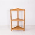 thumbnail image 1 of New Ridge Home Goods HX-78004 Natural Bamboo 3 Tier Corner Shelf, 1 of 1