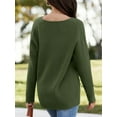 thumbnail image 4 of Sherrylily Women Oversized Deep V Neck Sweaters Sweater Pullover Long Sleeve Jumper, 4 of 6