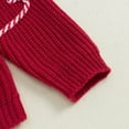 thumbnail image 4 of Toddler Baby Girl Boy Christmas Outfit Knit Sweater Candy Cane Long Sleeve Crewneck Warm Pullover Sweatshirt Top Fall Winter Clothes, 4 of 7