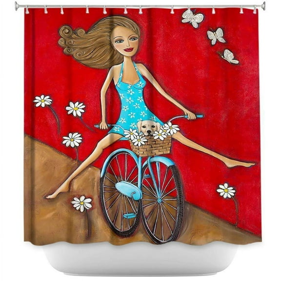 Shower Curtains - DiaNoche Designs by Denise Daffara - One Fun Spring Day