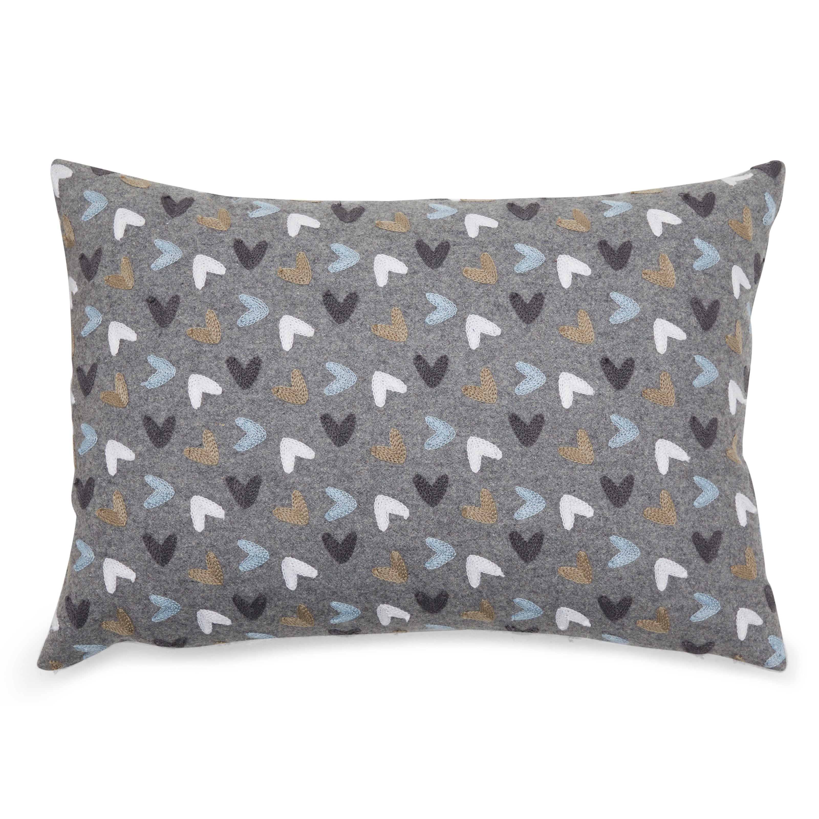 MoDRN Scandinavian Embroidered Decorative Throw Pillow, 14" x 20