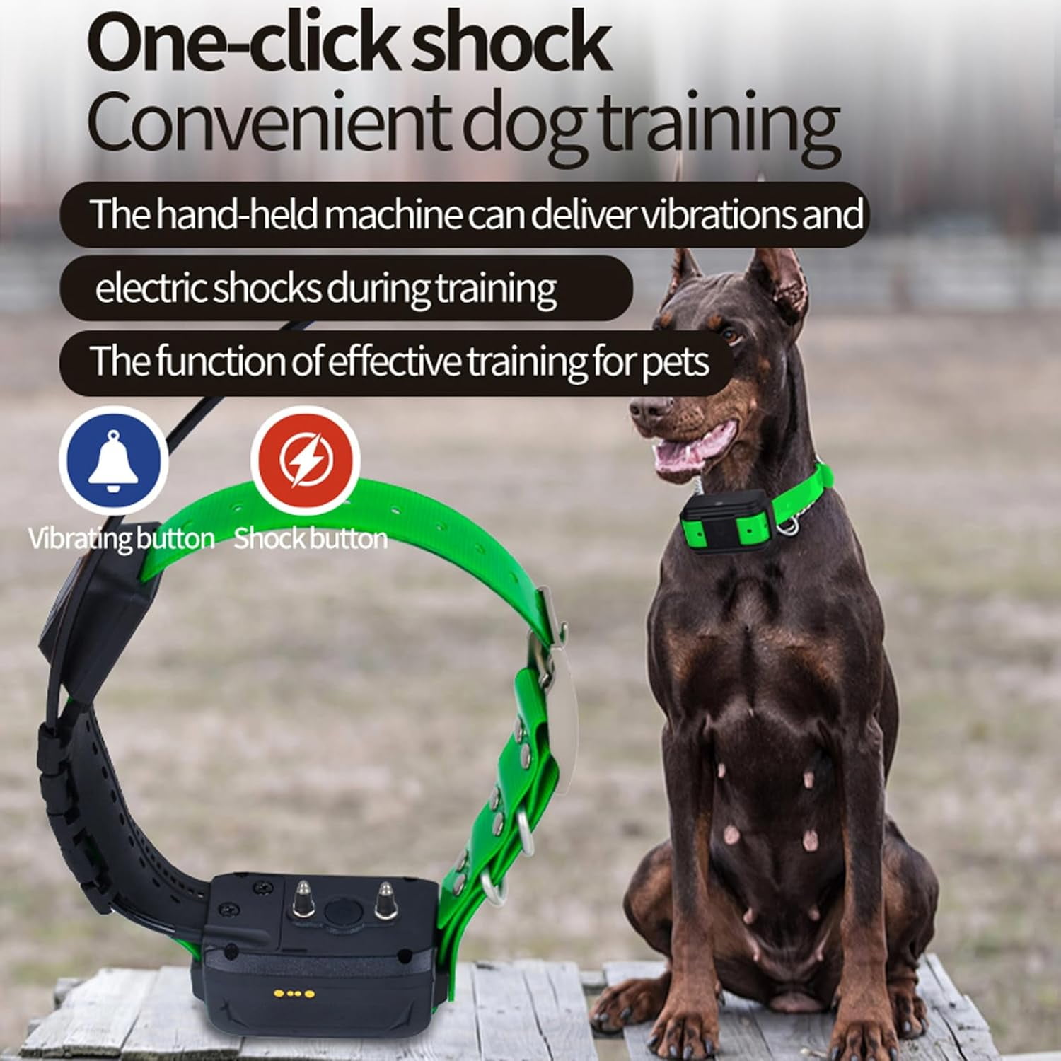 GPS Dog Collar Equipped with VHF Wireless Module,Dog Tracking Collar Adopts GLONASS/Galileo/BDS Positioning System,Tracking Collar for Dogs Use with Handheld Device,IP68 Waterproof & Dustproof
