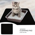 thumbnail image 4 of Peggybuy Double Layer Cat Litter Catching Mat Washable Cat Scratch Pad for Pet Litter Box, 4 of 9