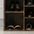 thumbnail image 7 of Shoe Storage Bench, 5 Cubbies Shoe Bench with Cushion, 20 Inch Entryway Shoe Organizer, Cubby Shoe Rack with Adjustable Shelves for Entryway Hallway Bedroom Apartment, Rustic Brown, 7 of 7