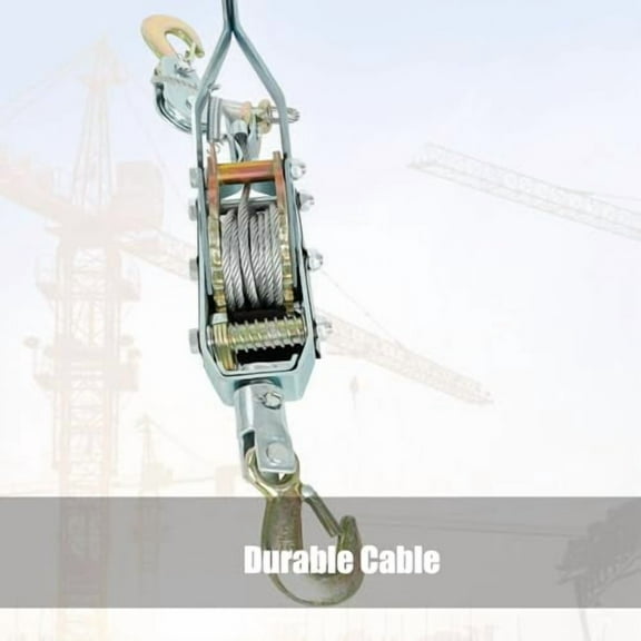 5 Ton Hand Puller Heavy Duty Winch Pull Hoist Come Along Cable Lever with 3 Hooks, Automotive Hoist Hand Winch Cable Puller Stretcher Lift