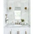 thumbnail image 2 of Decor Wonderland 22 in. x 28 in. Hexagon Beveled Century Modern Bathroom Mirror with Dual Mounting Brackets, 2 of 7