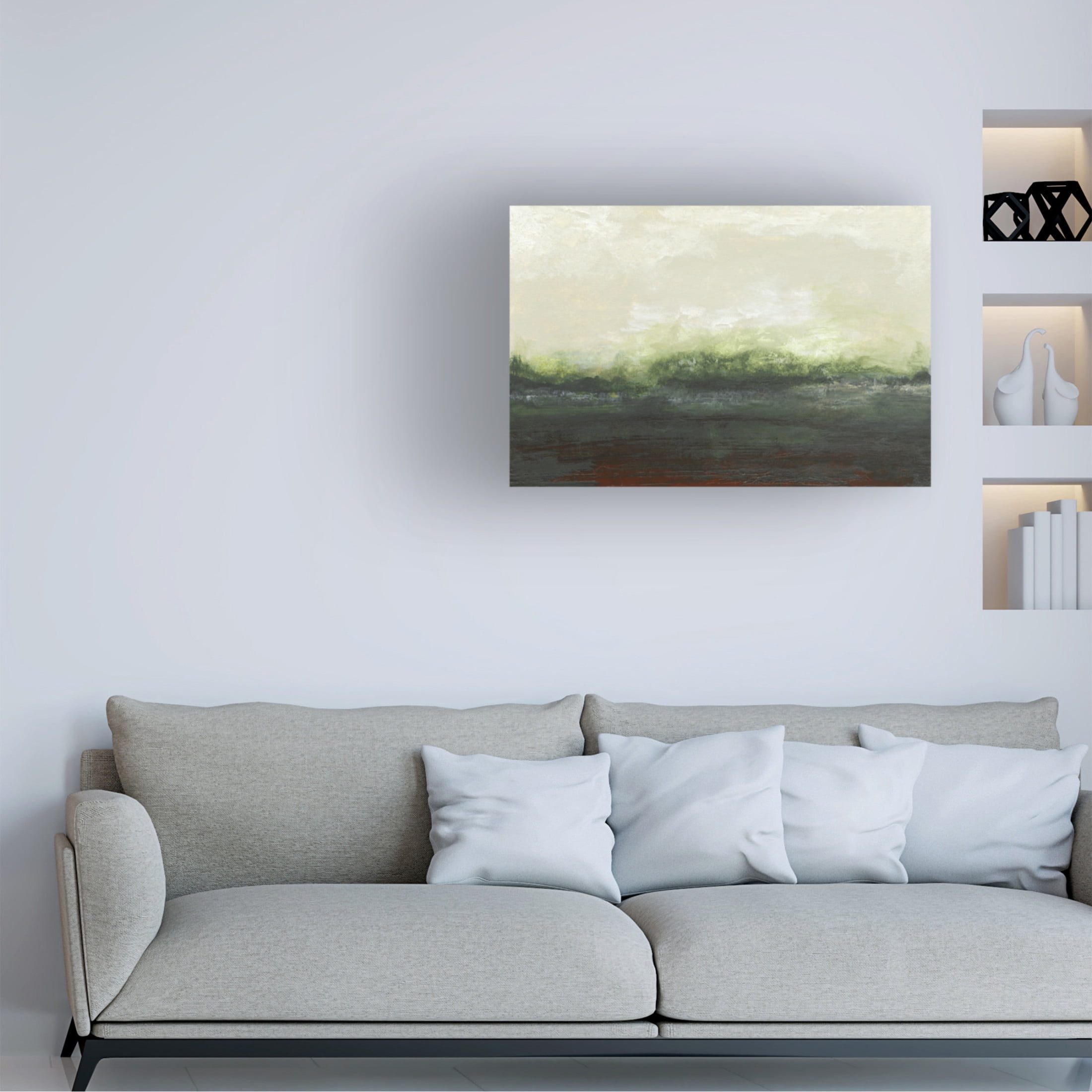 Trademark Fine Art Sharon Gordon Across the Green Hills Canvas Wall Art