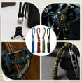 thumbnail image 5 of 1set 4Pcs Polyester Spandex Cord Ropes Keychain Carabiner with Alloy Findings Mixed Color 141mm, 5 of 5