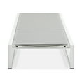 thumbnail image 3 of 5-Position Adjustable Outdoor Chaise Lounge, Aluminum Frame & Textilene Mesh, 400LB Capacity Patio Pool Lounge Chair, Light Gray, 3 of 10