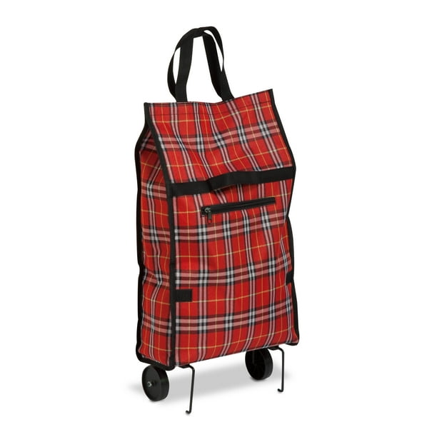 Honey Can Do Fabric Rolling Bag Cart with Handles, Multiple Colors