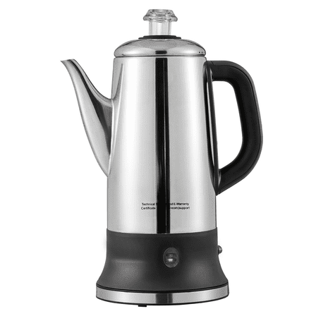 Electric Percolator Coffee Pot, 12-Cup Stainless Steel Coffee Maker