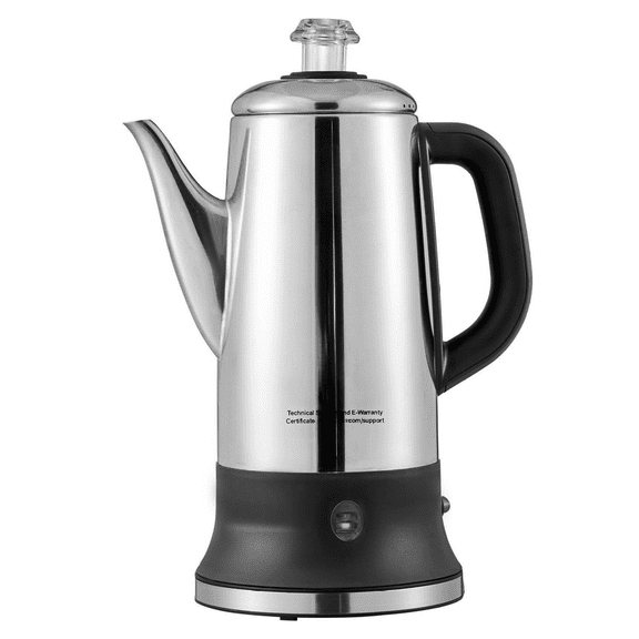 Electric Percolator Coffee Pot, 12-Cup Stainless Steel Coffee Maker