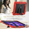 thumbnail image 4 of XYX Case for iPad Air 5th/4th Generation 10.9 Inch 2022/2020 Case, 3in1 Heavy Duty Shockproof Tablet Case with Stand, Shoulder Strap, Red, 4 of 7