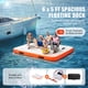 thumbnail image 3 of VEVOR Muelle flotante inflable, plataforma de muelle inflable de 6 x 5 pies, alfombrilla flotante de agua antideslizante con bolsa de transporte portátil y escalera desmontable, 3 of 9