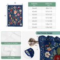 thumbnail image 6 of Navy Blue Flowers Tie Up Curtains for Windows, Adjustable Balloon Window Shades, Spring Vintage Floral Leaves Farmhouse Kitchen Window Treatments Farmhouse Short Curtains with Rod Pocket 42"x45", 6 of 8
