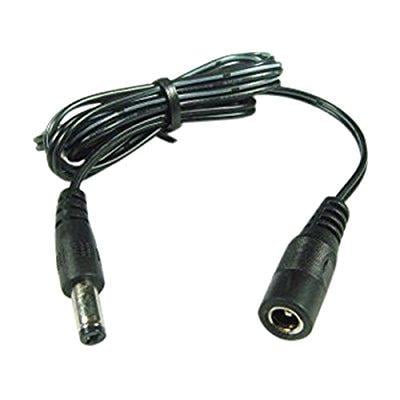 - hanvex hdcq3 3' 2.1 mm x 5.5 mm dc plug extension cable for 12v power adapter and more, 20 awg cord for cctv, led