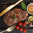 thumbnail image 4 of Stainless Steel Cutlery Set, Flatware Tableware Sets Flower Print Knife Fork Spoon for Home Hotel Restaurant Party, 4 of 7
