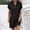 Black, variant on ZZwxWA Women Summer Casual Dresses 2025 Short Sleeve Button V Neck Mini Dress Trendy Lightweight Soft Outfits Solid Color Womens Sundress
