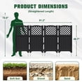 thumbnail image 7 of Devoko Fence Privacy Screen,4 Panels Outdoor Screen Enclosure for Patio & Yard, Resin Fence Panels Ideal for Hiding Air Conditioner and Trash Can, Black, 7 of 7