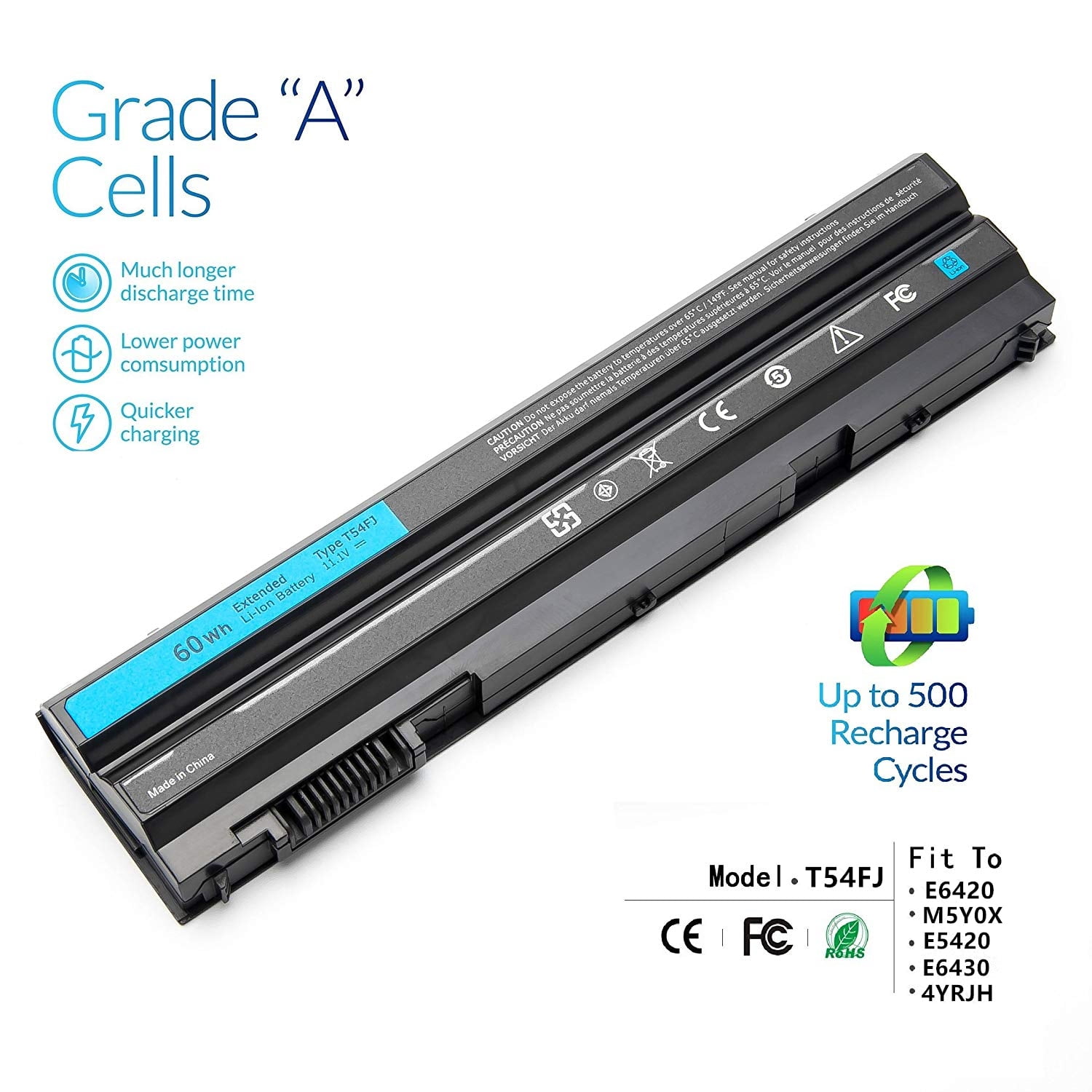 Green Cell PRO Batterie T54FJ 8858X pour Dell Latitude E6420 E6430 E6520  E6530 E5430 E5520 E5530 E6440 E6540 Vostro 3460 3560 - Green Cell
