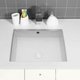 thumbnail image 5 of 22"x15.5" White Ceramic Rectangular Undermount Bathroom Sink with Overflow, 5 of 6