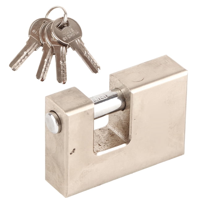 Candado y llave, candado horizontal de 2 piezas, candado antirrobo, resistente y resistente