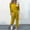 Yellow, variant on OKBOP Flowy Pants,Loose Two-piece Sets Solid Long Sleeve Tops Vest Casual Sweatsuit Pants for Women