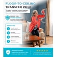 thumbnail image 4 of Stander Wonder Pole Plus, Security Pole and Curve Grab Bar, Bathroom Safety Rail for Elderly, Tension Mounted Floor to Ceiling Safety Assist Handle for Seniors, Supports 300 lbs, Graphite, 4 of 9