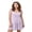 Purple, variant on LMLYSoH Women Slip Dress, Sleeveless Lace Patchwork Pleated Solid Summer Mini Dress for Casual Daily