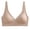 🔥 Khaki, variant on No Underwire Comfortable Womens Bras No Underwire Full Support Loose-Fit Chest-Cushion Wireless Bra Solid Color Soft Support Breathable Stretch Fabric Removable Pads Comfortable Everyday