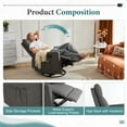thumbnail image 6 of GIANNA Glider Rocker Recliner Chair with Adjustable Backrest and Footrest, Grey, 6 of 7