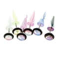 thumbnail image 1 of 6 Piezas Acrílico Sunnimix Trampolín Ensanchador Oído Tapones Cónicos Acero Inoxidable O-Ring, 1 of 6