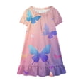 thumbnail image 5 of Cethrio Girls' Nightgowns Size 10-12, Loose Fit Comfy Short Sleeve Summer Kids Sleep Dresses Sleepwear Multicolor Size 10, 5 of 8