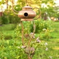 thumbnail image 6 of Zaer Ltd. Copper Colored Teapot Birdhouse Garden Stakes (Style 1), 6 of 9