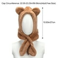 thumbnail image 2 of Warm Cute Plush Beanies Caps Earflap Earmuff Bear Ear Hat Winter Hats KHAKI, 2 of 8