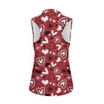 thumbnail image 3 of Uorisanigo Art Love Women's Golf Shirt Comfortable Washable Quick Dry Zip Up Workout Tennis Tops for Women Casual Sleeveless Outing Wear Size L, 3 of 7
