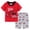 B245-Red, variant on UAYOTSE Toddler Boy Summer Clothes Outfits Kids Cotton Short Sleeve Shirt Shorts Set 2 7 Years,Sizes 3-4 Years