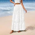 thumbnail image 5 of Drses‌‌ ‌‌Women's ‌Bohemian Lace Maxi Skirt - Tiered Ruffle Hem & Adjustable Elastic Waist for Vacation, 5 of 6