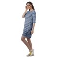 thumbnail image 5 of Moomaya Moss Georgette Short Straight T-Shirt Dress For Women Plus Size Clothing, 5 of 6