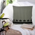 thumbnail image 3 of 20x20 Pillow Covers Set of 2, Sage Green Black Plaid Throw Pillow Covers Decorative Couch Cushion Case, Vintage Star Buffalo Check Rustic Microfiber Square Pillowcases for Bedroom Car Living Room, 3 of 7